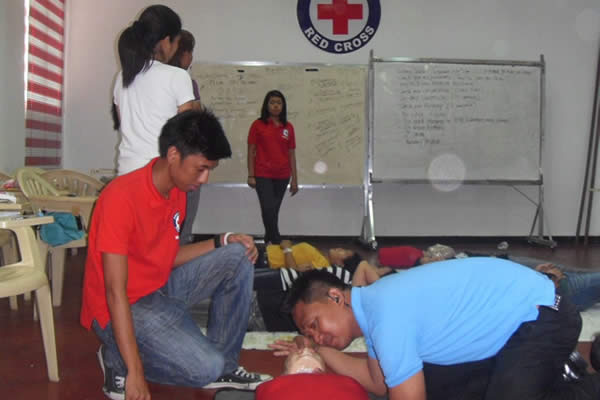 First-aid seminar and basic life support training