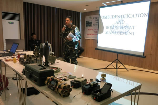 Bomb threat handling procedure and bomb identification seminar